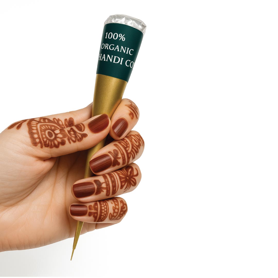 Nail Mehndi Cones - 100% Organic Cones - 15g each (Pack of 5)