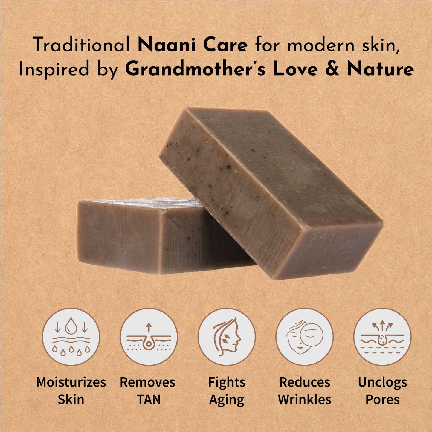 Bath Soap with Almond & Saffron | 100% Alcohol-Free | Anti-Aging, TAN Removal